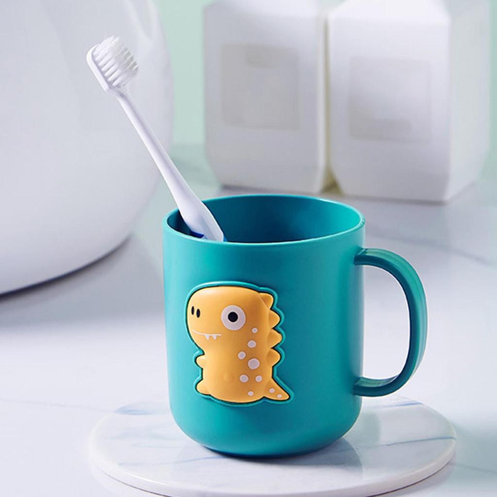 Bathroom Toothbrush Holder 400ml Dinosaur Unbreakable Drinking Portable Drinking Cup for Children Boys Girls Kids Toddler