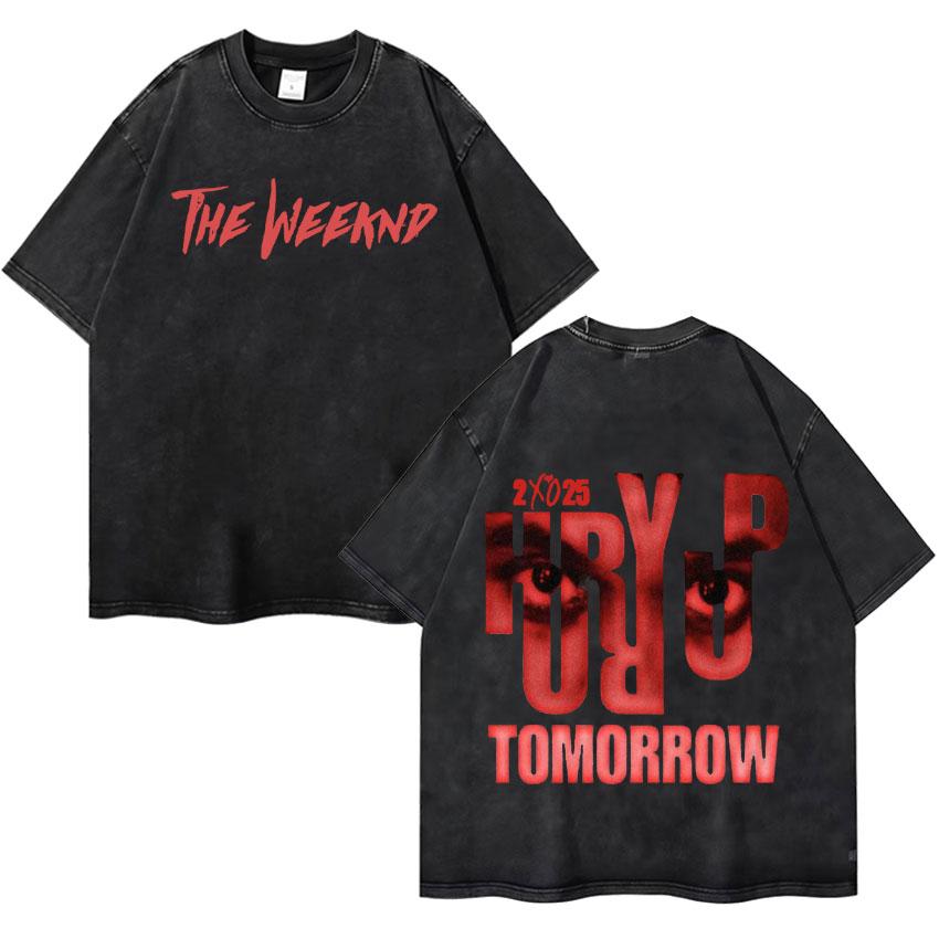 Camiseta Clásica Oversize Lavada Vintage XO de The Weeknd para Hombre y Mujer Camisetas de Manga Corta de Alta Calidad Camisetas Acogedoras para Adolescentes