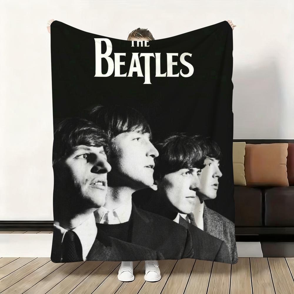 1pc Band The B-Beatles Cool Throw Flannel Fluffy Soft Blanket Warm Skin-Friendly Throw for Sofa Bed Office Nap Winter