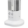 Tower Fan with LED Desk Lamp White Compact Portable Safe Bladeless 2 Speed Desktop Wind Tower Fan for Office Dormitory