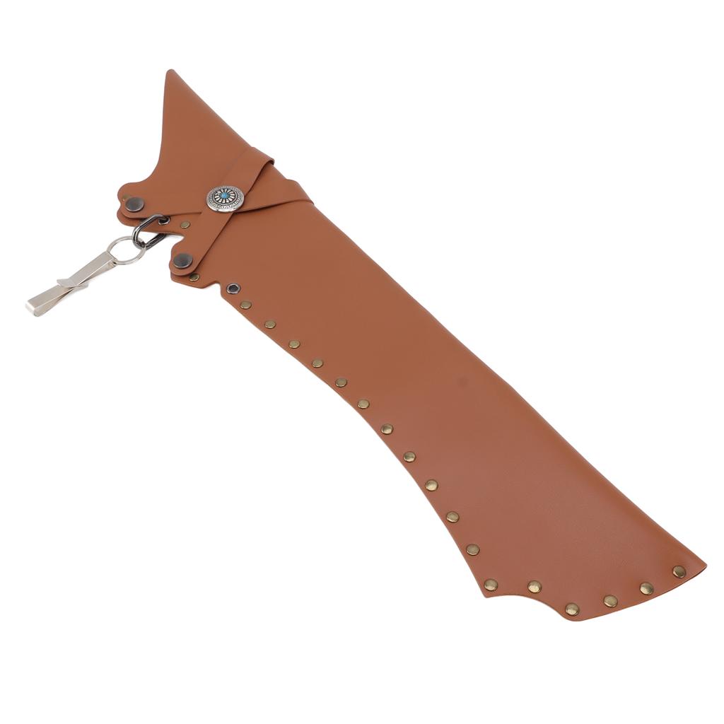 Archery Arrow Quiver PU Leather Vintage Lightweight Arrow Holder Bag with Metal Buckle for Outdoor