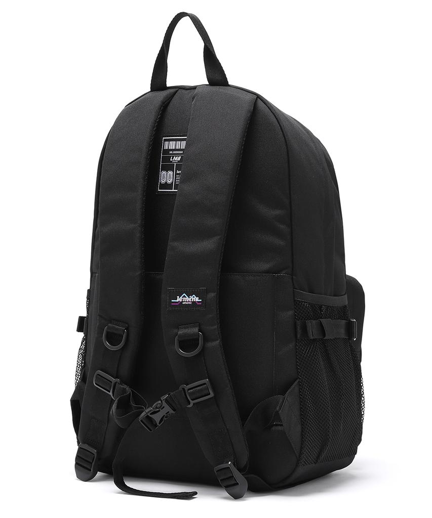 Lemine Double Pocket Backpack (Solid Black)