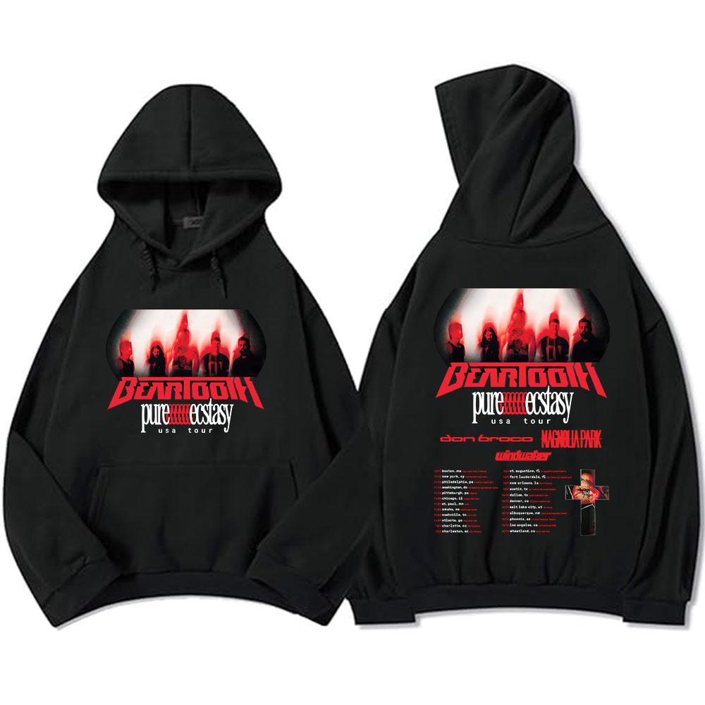 Beartooth World Tour 2026 Hoodies Fleece Long Sleeve Men Hooded Sweatshirt Unisex Streetwear Hip Hop Graphic Tops XS