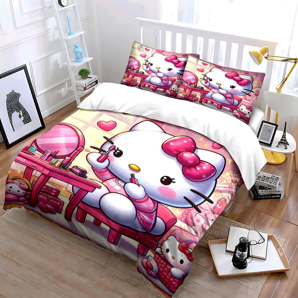 Adorable kitty's glam wonderland. Bedding sets Duvet covers Pillowcases(1* Duvet Cover 2* Pillowcases without duvet insert)