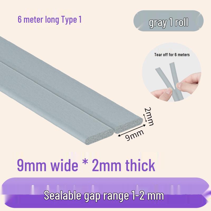 Self-Adhesive Soundproofing Door & Window Sealing Strip - Windproof, Insect-Proof, Anti-Theft Rubber Bumper