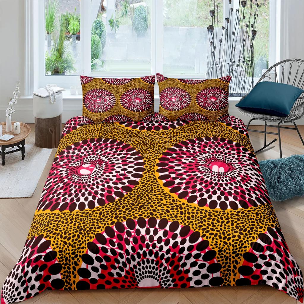Exotic Geometric Duvet Cover Set Luxury Mandala Bedding Set Colorful Abstract Art Polyester Quilt Cover Queen Comforter Cover