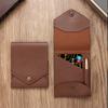 New Waterproof Multifunctional Compact Wallet Handmade PU Leather Built-in Pen Slot Slim Minimalist Wallet Card Holder Travel