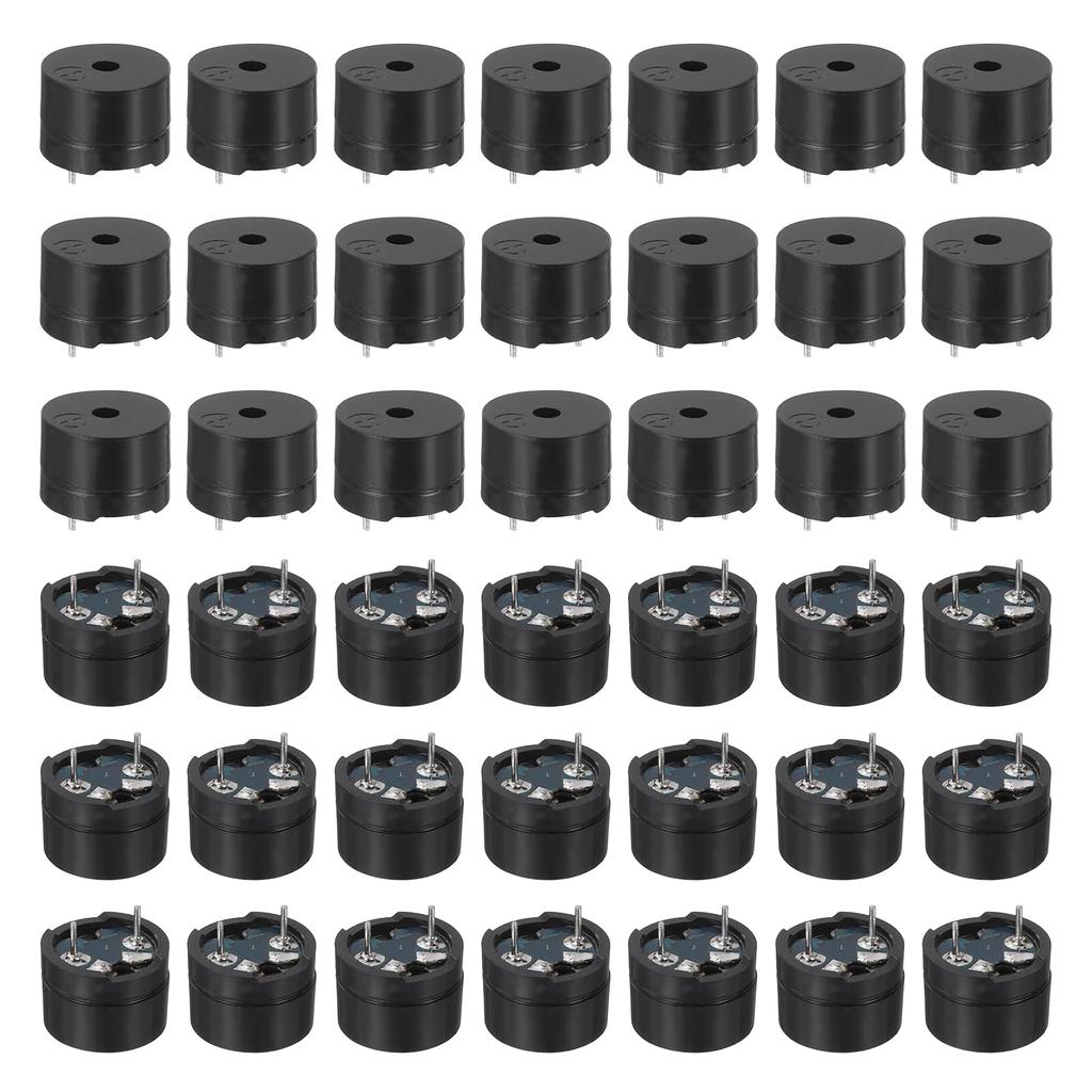 uxcell 50pcs Passive Buzzer Electronic Sound Buzzer Alarm Piezoelectric Buzzer Continuous Sound Physical Circuit Alarm Safety Development Board for