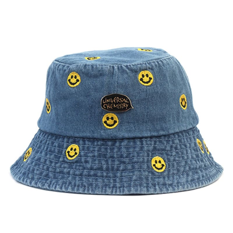 Universal Chemistry Smile Washing Denim Bucket Hat