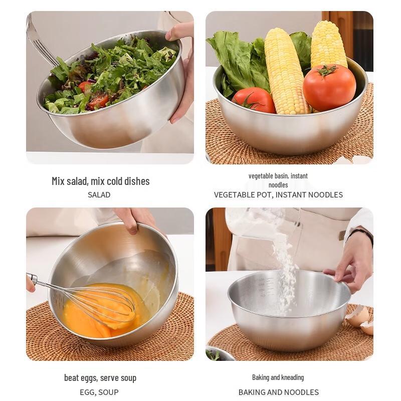 Stainless Steel Kitchen Prep Bowl Set