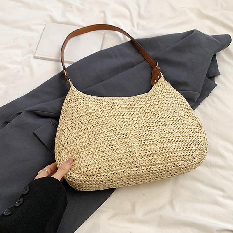 Woven Summer Fashion Straw Bag Beach Holiday Crossbody Bag Shopping Large Capacity Shoulder Bag For Ladies Women