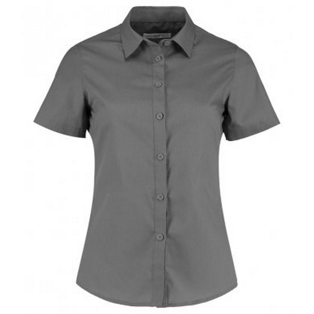 Kustom Kit Womens/Ladies Short Sleeve Tailored Poplin Shirt