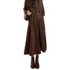 Gonna midi elegante a vita alta, linea ad A, da donna, Autunno/Inverno 2025, Ampio svaso, Design modellante.