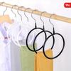 1pc Fashion Metal O-Shaped Universal Hooks, Wall-Mounted Scarf Tower Organizer, Easy Installation, Stylish Clothes Hanger