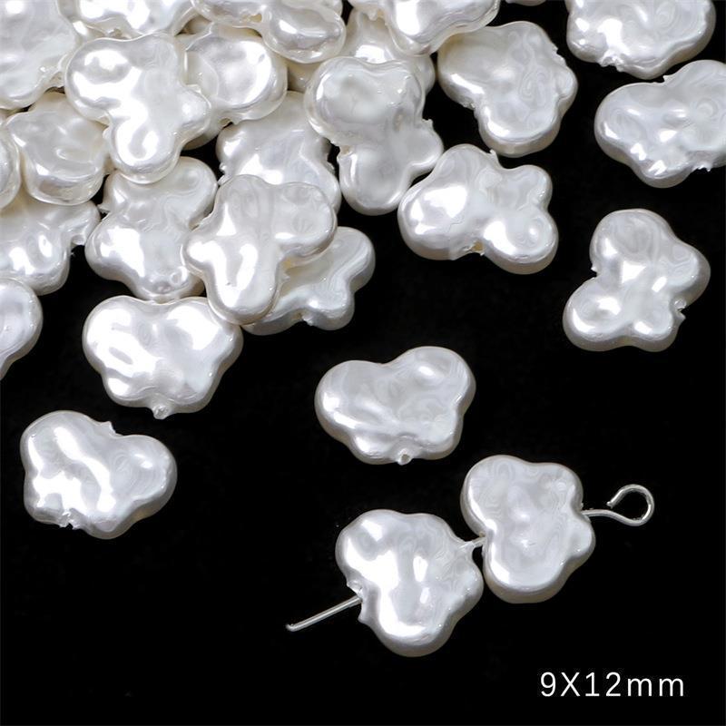 

Handmade Iridescent Baroque-Style Beads: DIY Necklace & Bracelet Making Materials Hole 0.8mm, 2 pcs/bag
