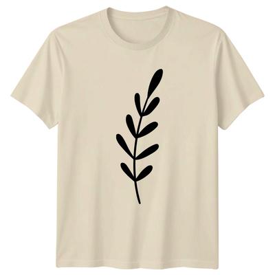 Minimalist Botanical Leaf Branch Nature TShirt Minimalist Flora Botanical