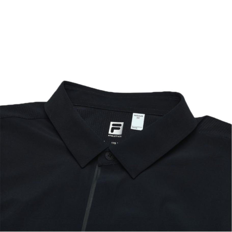 Fila Tennis Series Knitted Short Sleeve Polo Shirt Men Tops A11M423113FBK