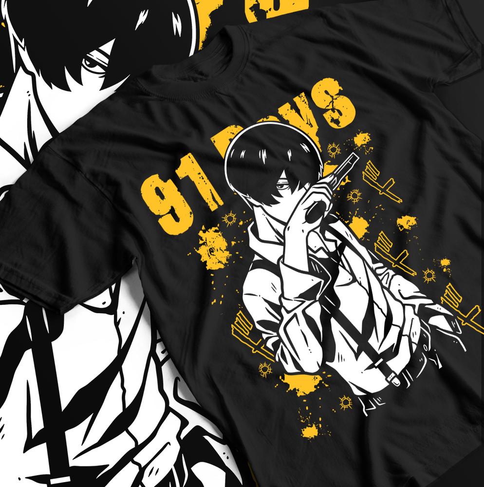 91 Days Anime Series Unisex T-shirt Graphic Tee Vintage Japanese Animation Shirt