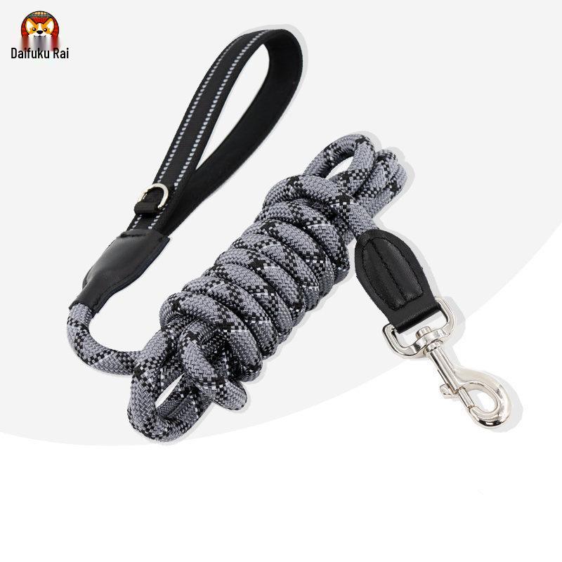 2m Anti-Shock Dog Leash with Collar for Medium & Large Breeds - Golden Retriever & Teddy Training Rope