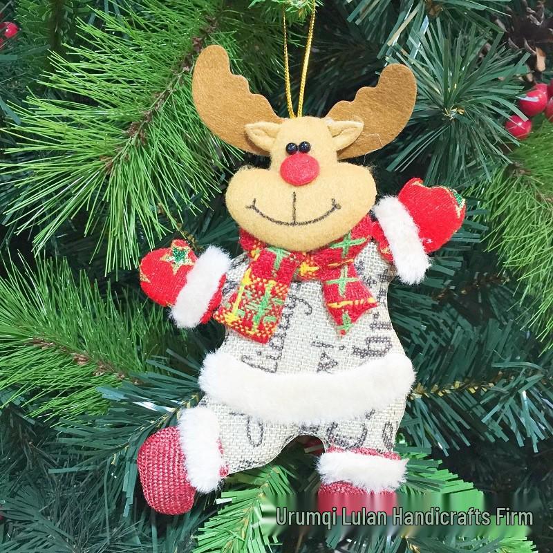 Christmas Dancing Dolls: Old Man, Snowman, Reindeer, Bear, Cloth Art Tree Ornaments, Accessories