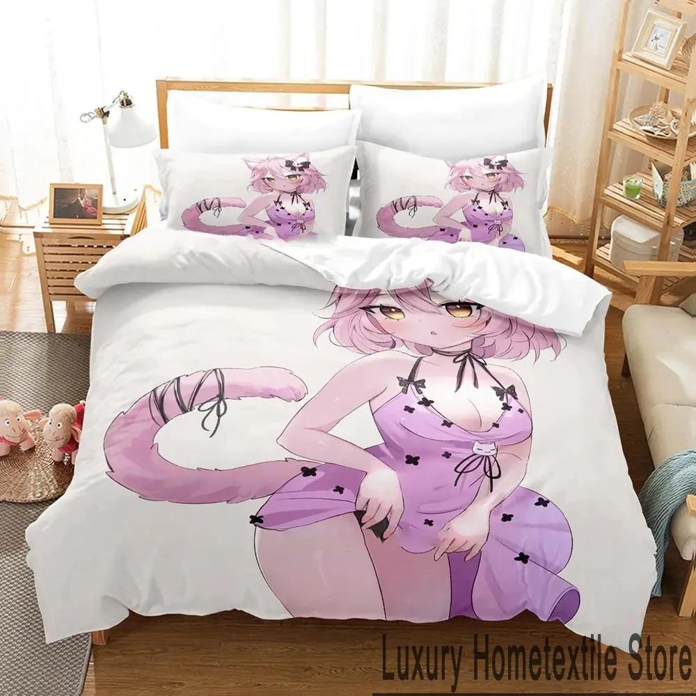 Anime Nun Bedding Set Boys Girls Twin Queen Size Duvet Cover Pillowcase Bed Kids Adult Fashion Home Textileextile
