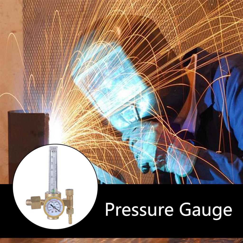 Argon Pressure Reducer Regulator Gas Flowmeter G5/8 Male Thread with Two Scales for TIG Argon Arc Welding Full Copper