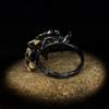 Luxurious and Atmospheric Women's Flower-shaped Colorful Zircon Ring Party Ring Accessories