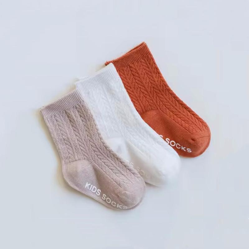 

3 пары/компл. детские носки для маленьких девочек и мальчиков, повседневные носки для девочек и мальчиков, хлопковые носки для малышей, весна-осень, От 0 до 3 лет 1-3Y(M) красный