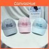 Embroidered Letter Baseball Cap With Flat Top And Wide Brim For Summer Fashion