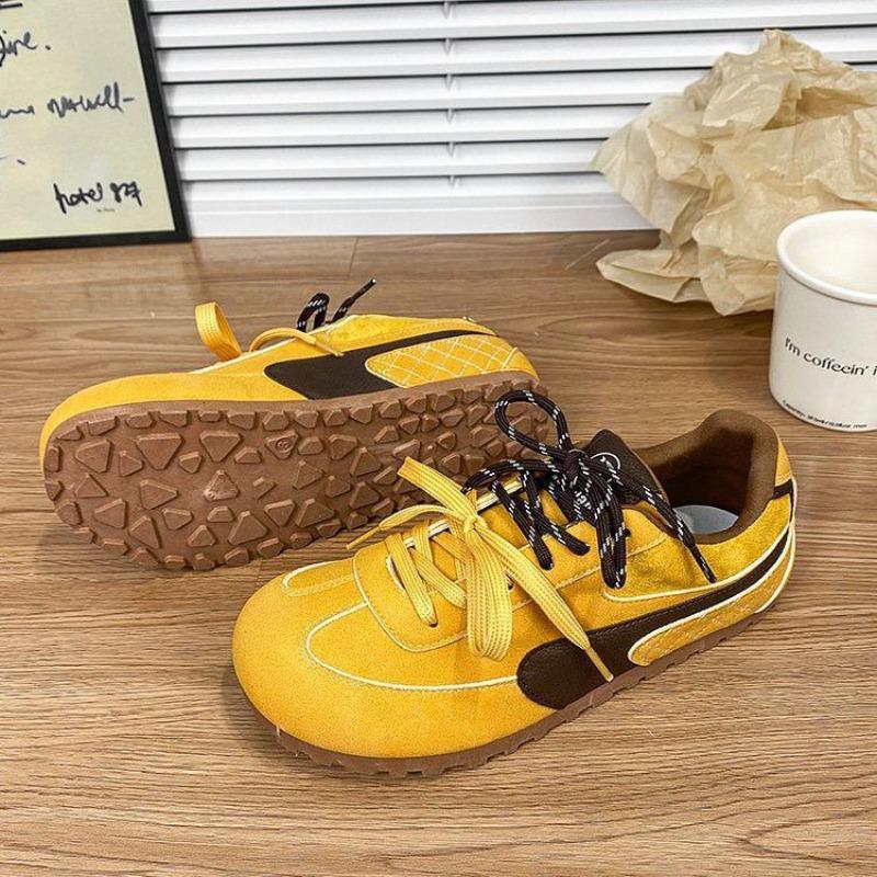 Versatile double lace-up pink women's board shoes spring new soft-soled comfortable casual sports shoes