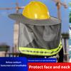 Cappello di sicurezza con protezione solare estiva, protezione per il collo, strisce riflettenti, berretto di sicurezza per lavoratori edili