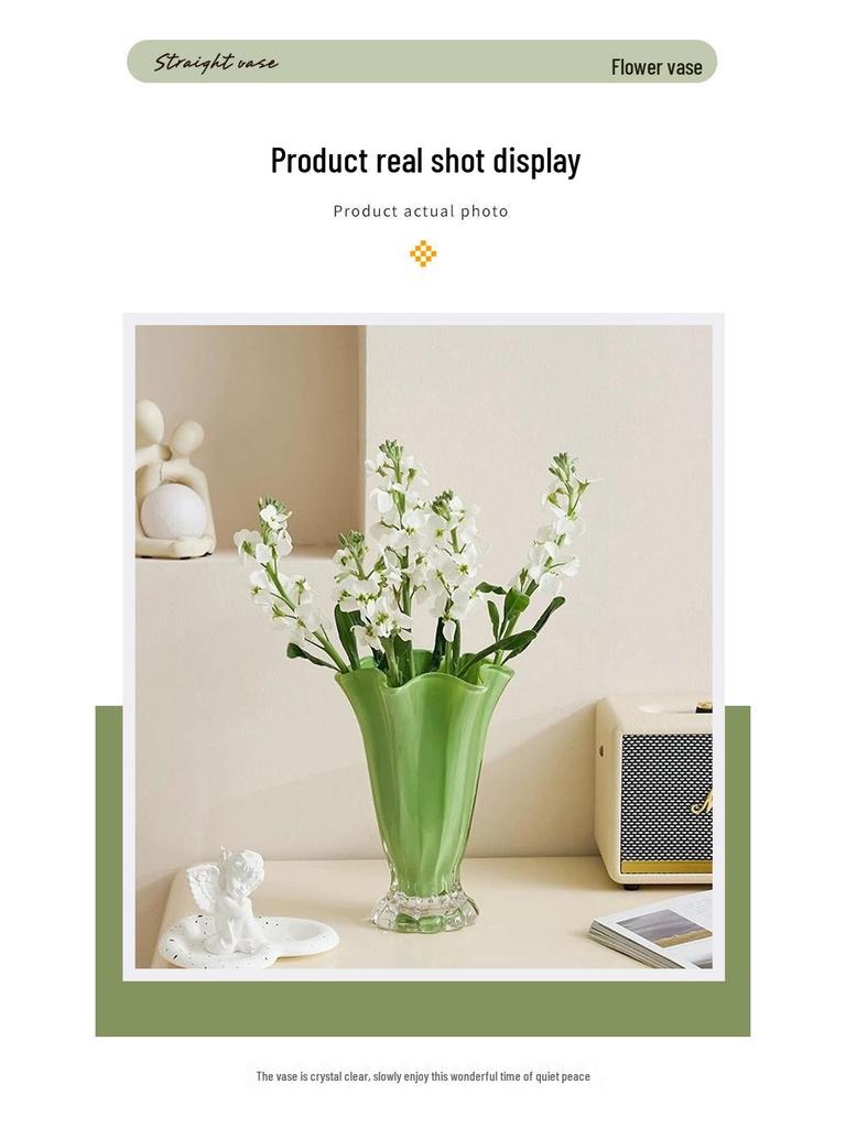 Elegante Dopamin-Farbe Blumenvase: Ins-Stil, leicht zu kombinieren für die Wohnzimmergestaltung