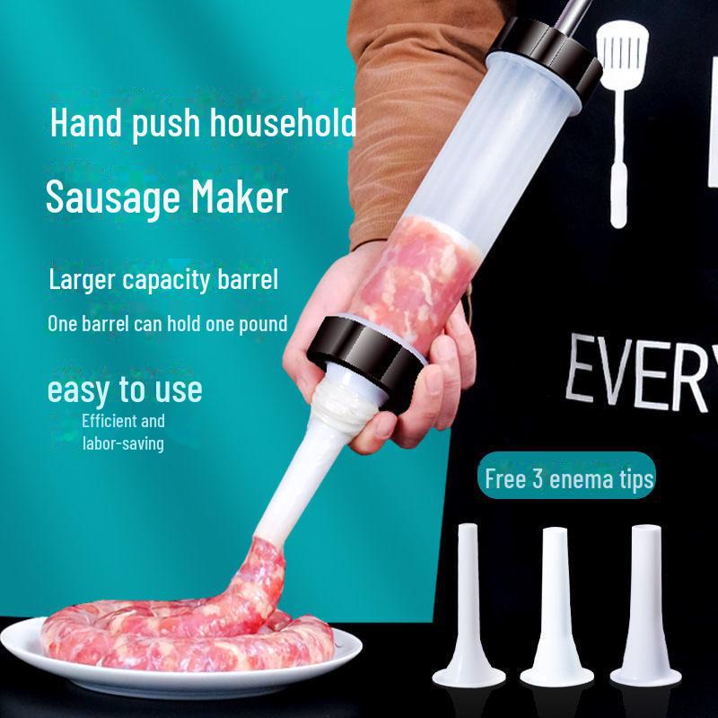 

Manual Sausage Filler - Household Hand-Push Tool for Sausage Making