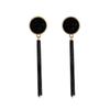 Retro Black Chain Tassel Earrings: Bold, Niche Design for Women