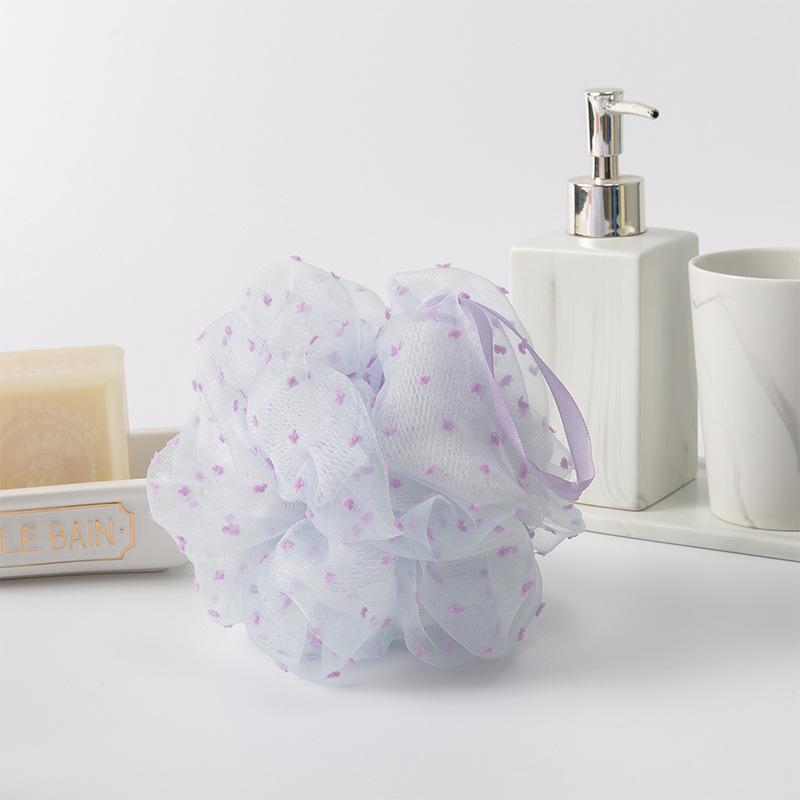 Xiaohongshu Super Soft Lace Bath Sponge - Large, Non-Shedding, Lathering Scrub Ball for Shower