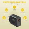 Chargeur - E.F.CONNECTION - PD20W - 30W - 2 Ports - Noir