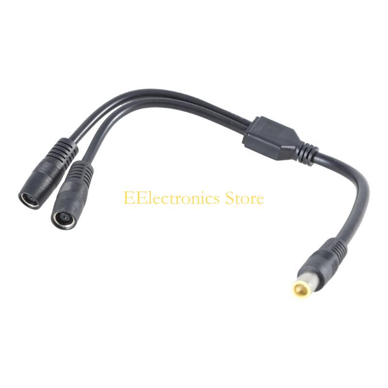 

B03C 7.9x0.9mm Solar Panel Connector Charging Cable DC7909 7955 Power Cord 1 Male to 2 Female Extension Cord Wire Black CN