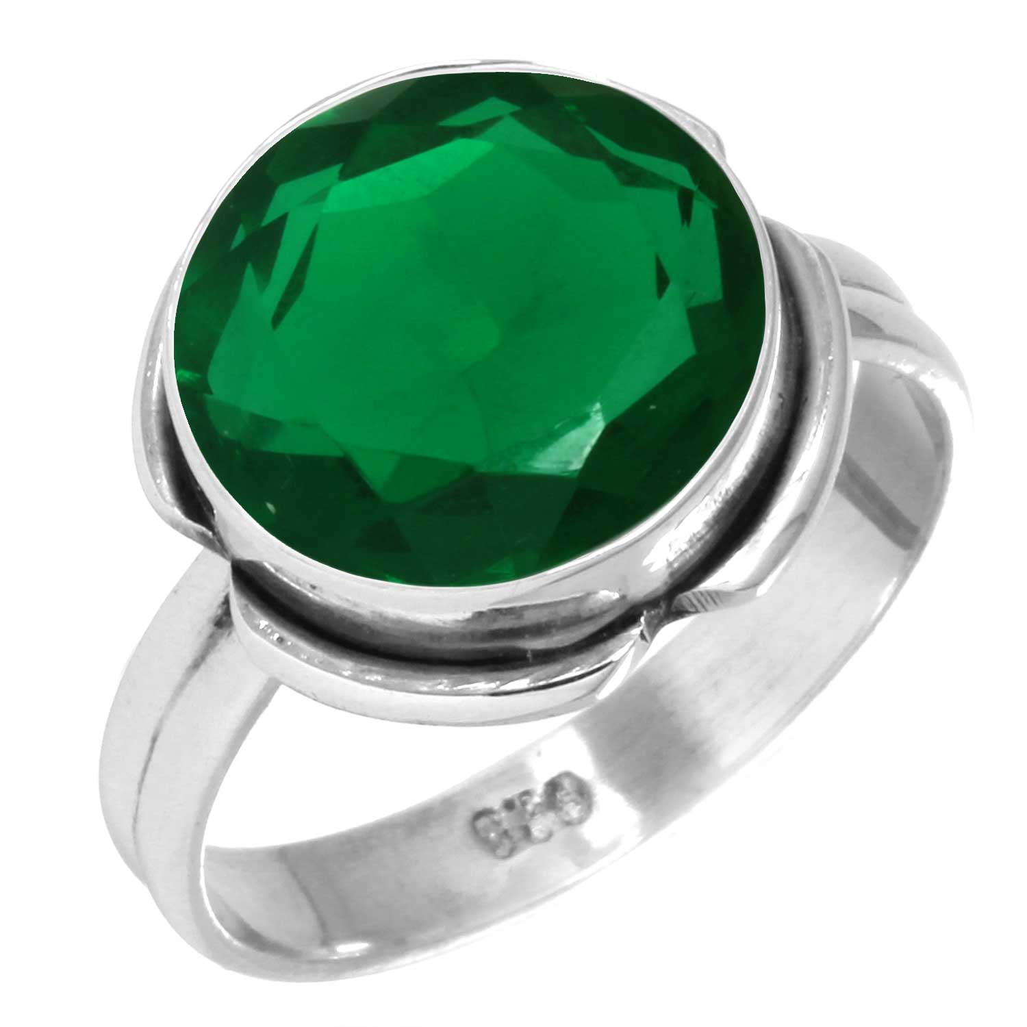 

Серебряное кольцо 925 пробы с драгоценными камнями, ювелирные изделия ручной работы, подарок на Хэллоуин, аметист, сапфир, голубой топаз, цитрин, изумруд, иолит, перидот, рубин, костюм 8 изумрудный