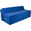 Foldable Mattress with Pillow - Washable Cover - 200cm X 120cm X 10cm - Dark Blue