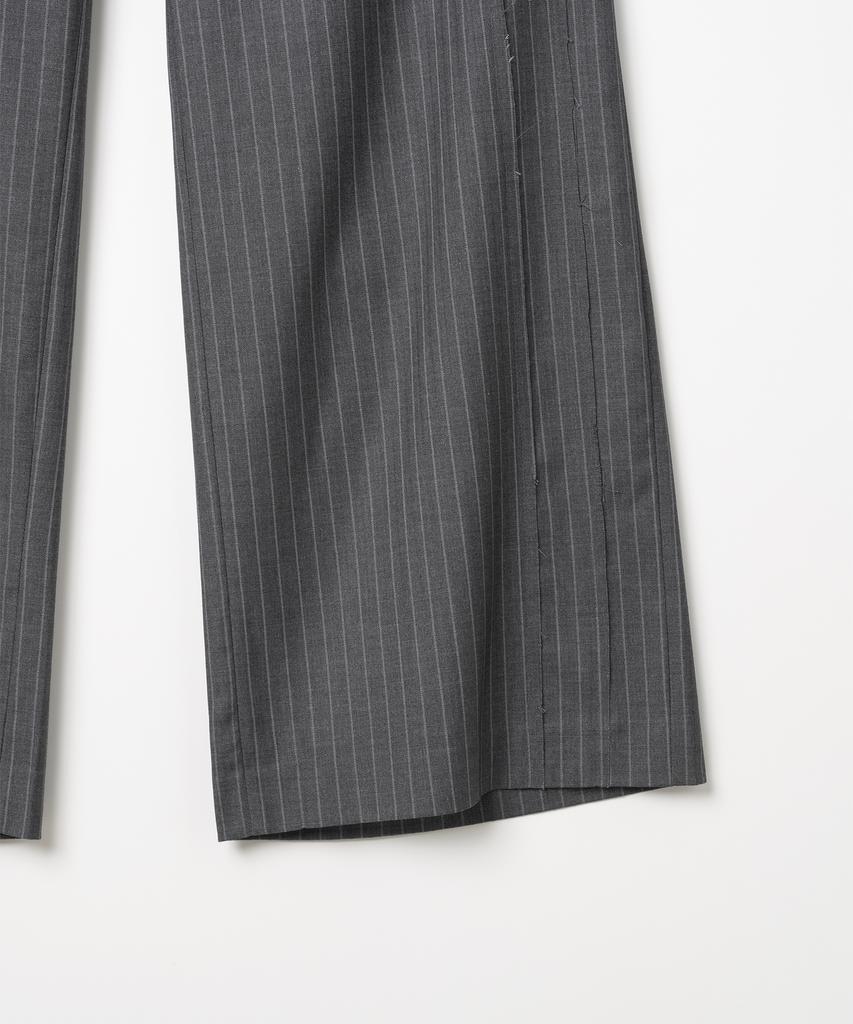 MILLO WOMEN Folding Wide Trousers [Charcoal Gray]