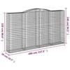 VidaXL 2x Arched Gabion Baskets Arched Gabion Cages Gabion Walls Garden Fences Terrace Outdoor 3147074