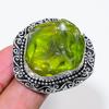 Natural Moldavite Quartz Gemstone 925 Sterling Silver Jewelry Ring Size 6 AR-18490