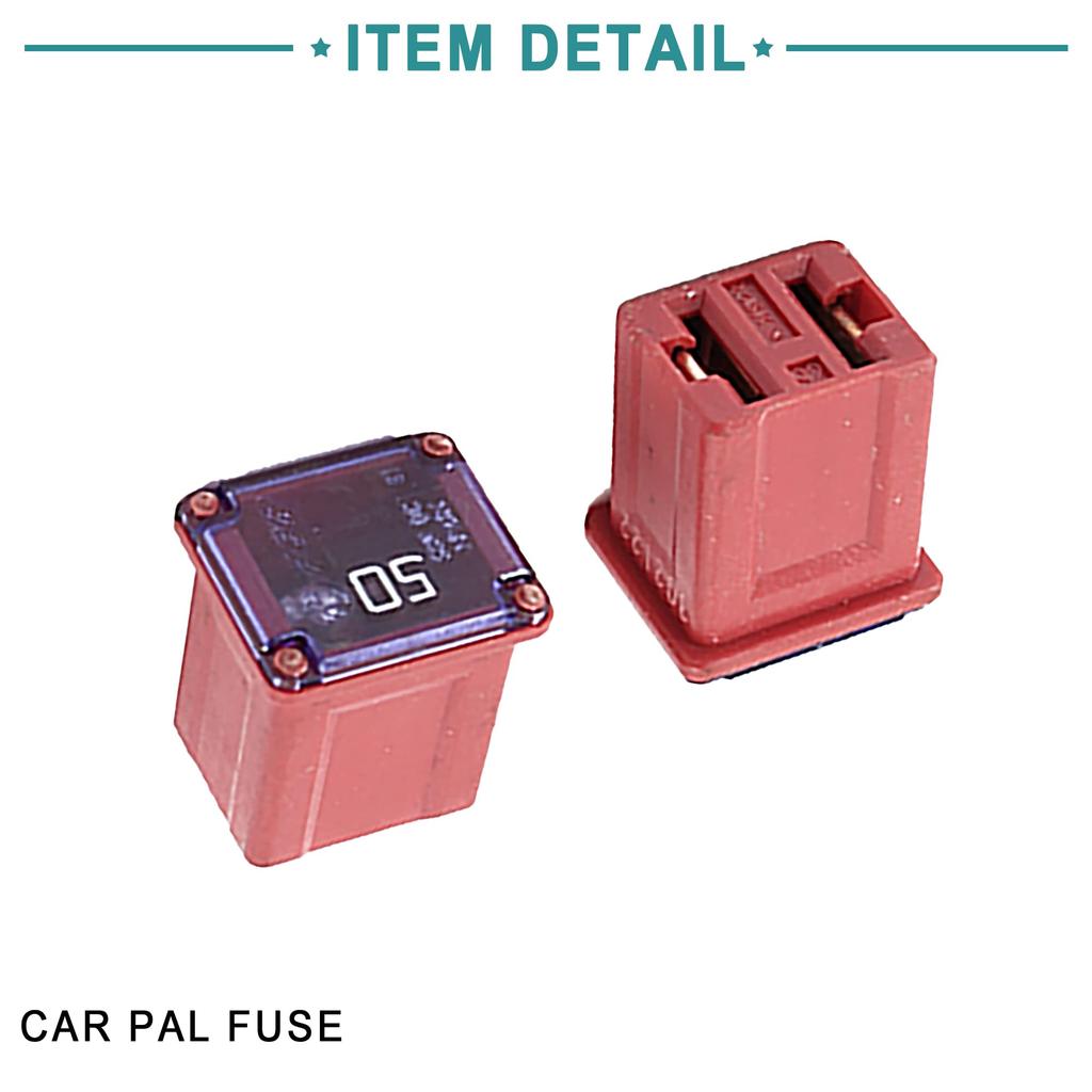 ACROPIX 5 Stück Weibliche PAL Sicherung Auto Kunststoffschale Universal 50A -58V Rot