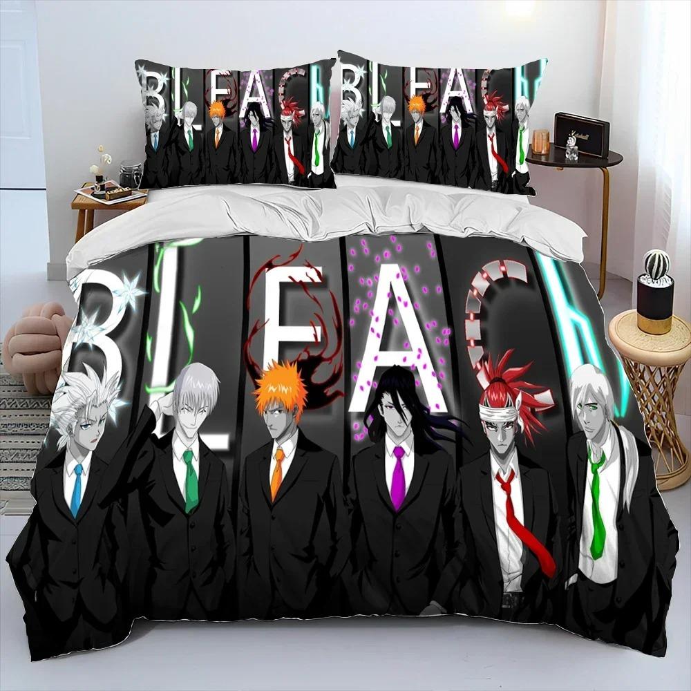 3D Anime Bleach Japan Cartoon Bedding Set Bedroom Soft Modern Bedspreads Comefortable Duvet Cover Quilt Cover And Pillowcase