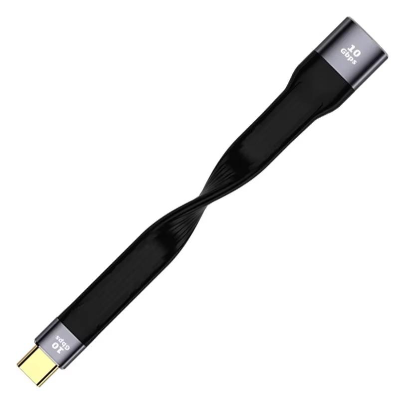 Ultra Short USB to Type C Cable USB 3.1 Gen 2 USB C Quick Charge Cable Wire 4K 10Gbps Sync Data Cable Cord for Macbook