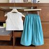 Girls' Sleeveless Korean-Style Vest & Long Pants Set