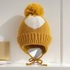 0-3Year Soft Baby Knitted Hat Solid Color Beanie Hats Windproof Winter Hat  Boys Girls