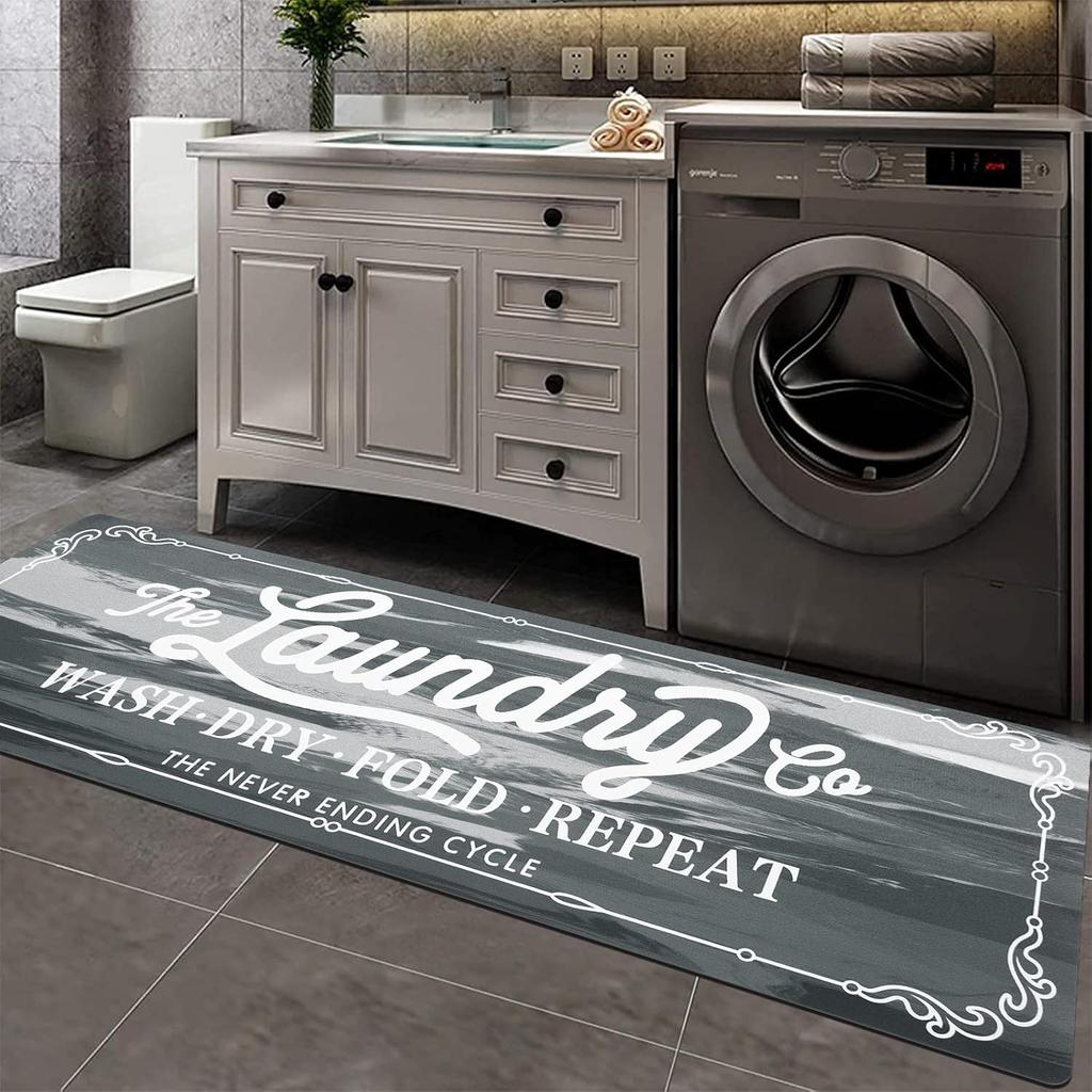 VIKAMA American-Style Kitchen Carpet Laundry Room Non-Slip Floor Mat Hallway Bedroom Long Strip Carpet Home Decoration