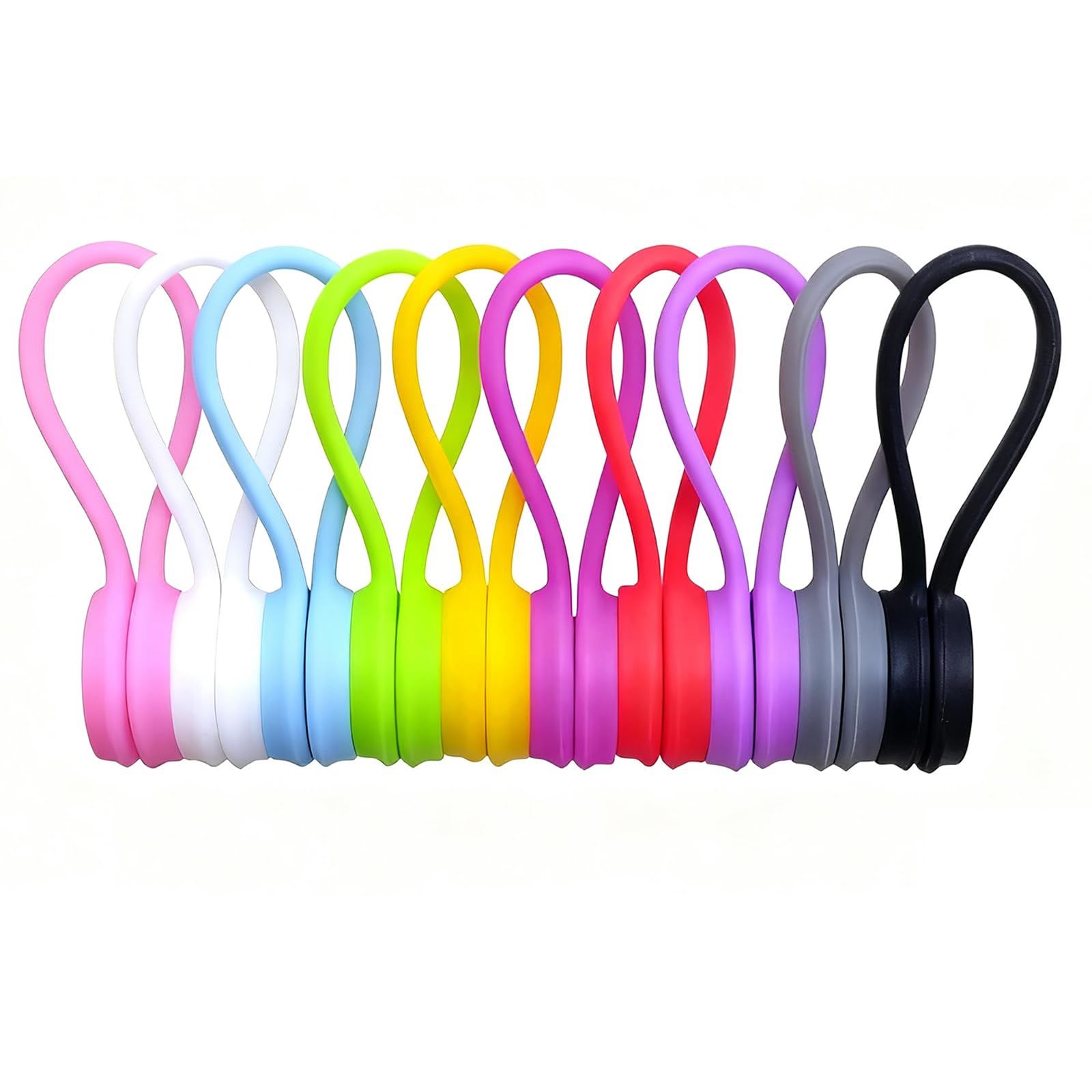 

Harukita Cable Clips, Cable Holders, Magnetic Cord Clips, Winding, Bundling, Storage, USB Cables, Earphones, Multi-Purpose, Reusable, 10 Colors, Pack