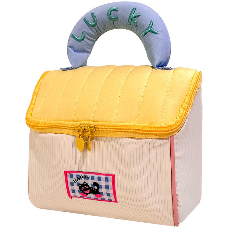 Charming Large-Capacity Makeup Bag for Women - 2025 Portable, Partitioned Storage Travel Toiletry Handbag